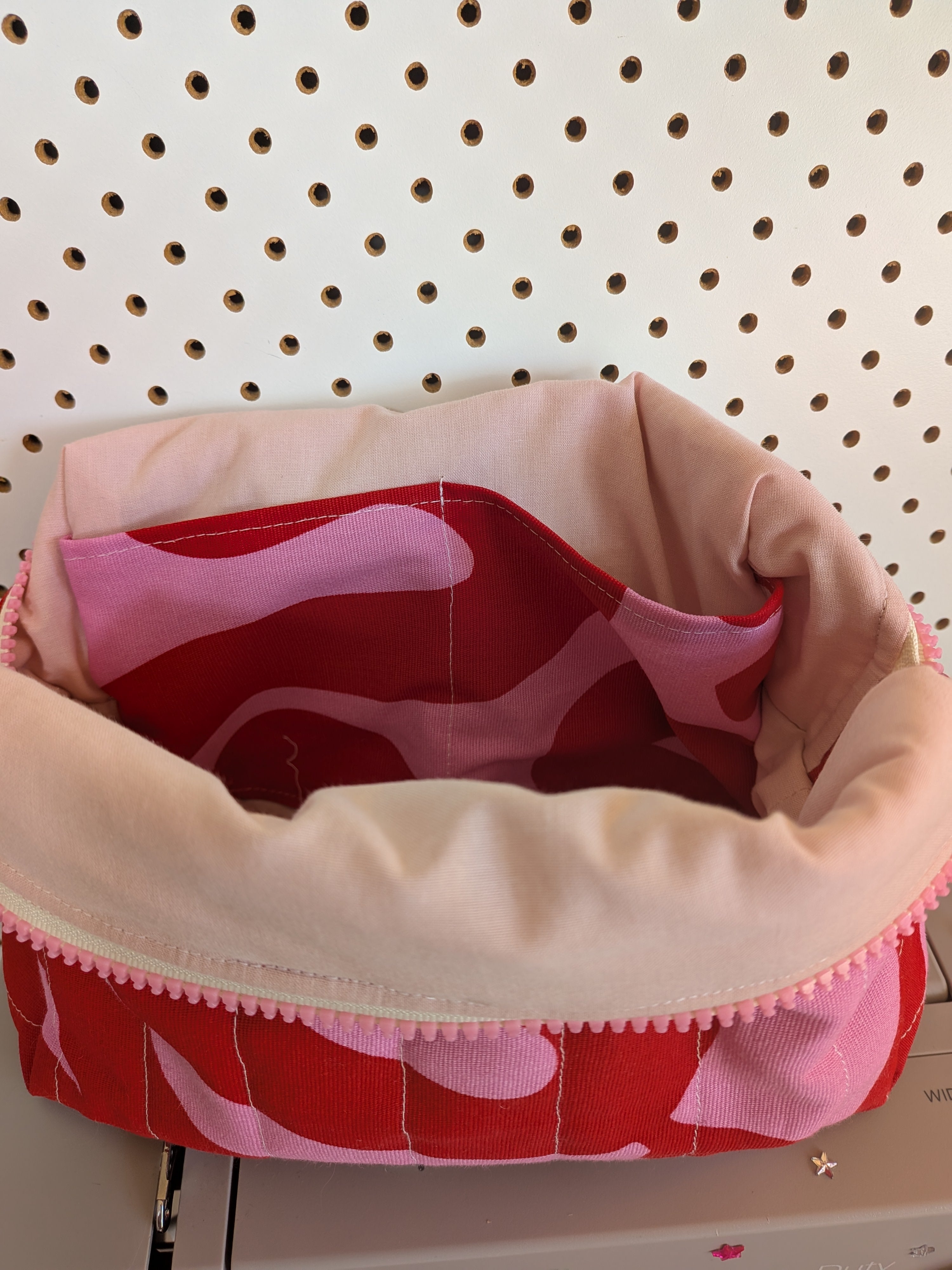 red & pink boxy bags, SET OF 3