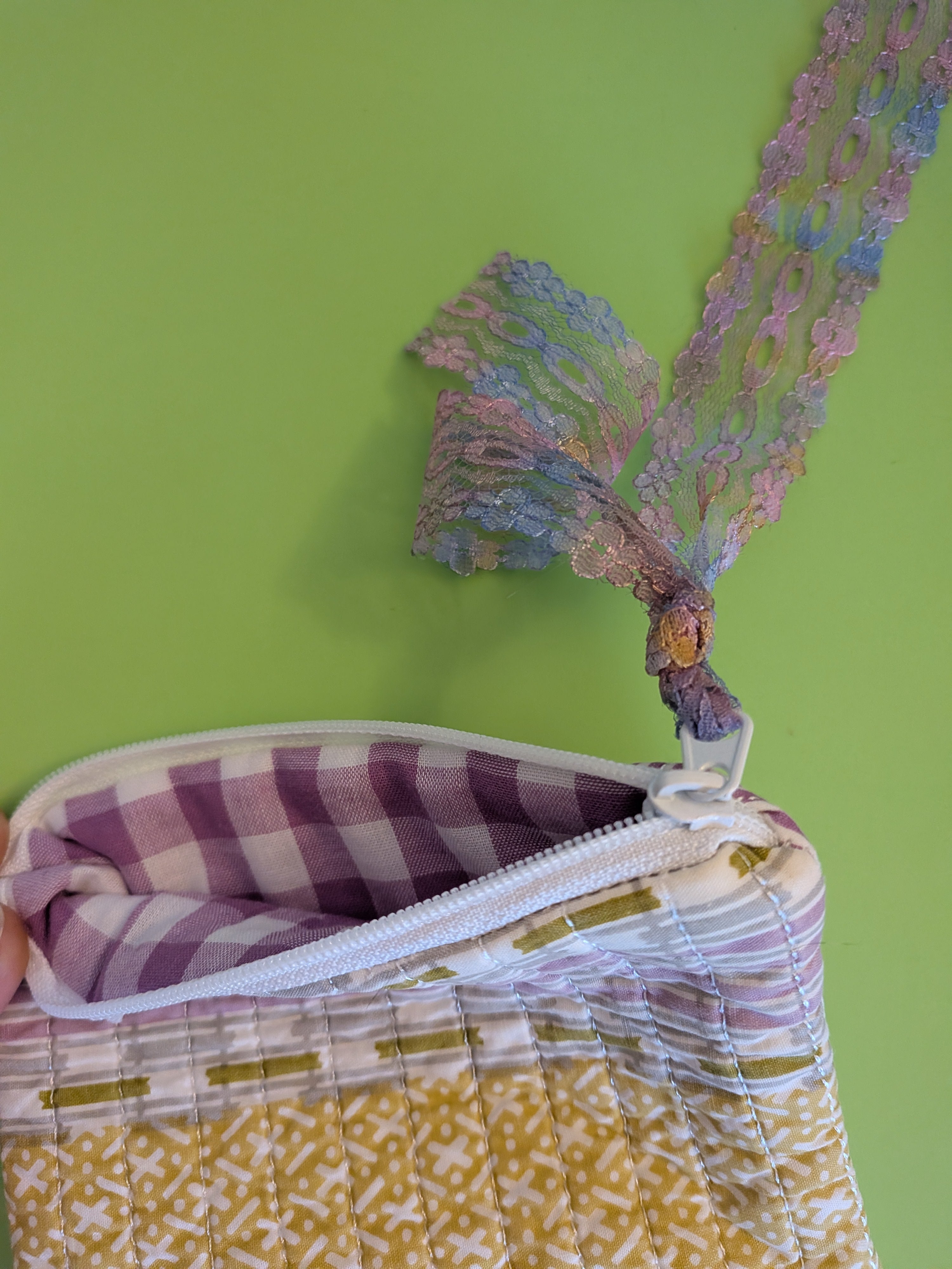 Quilted coin purse