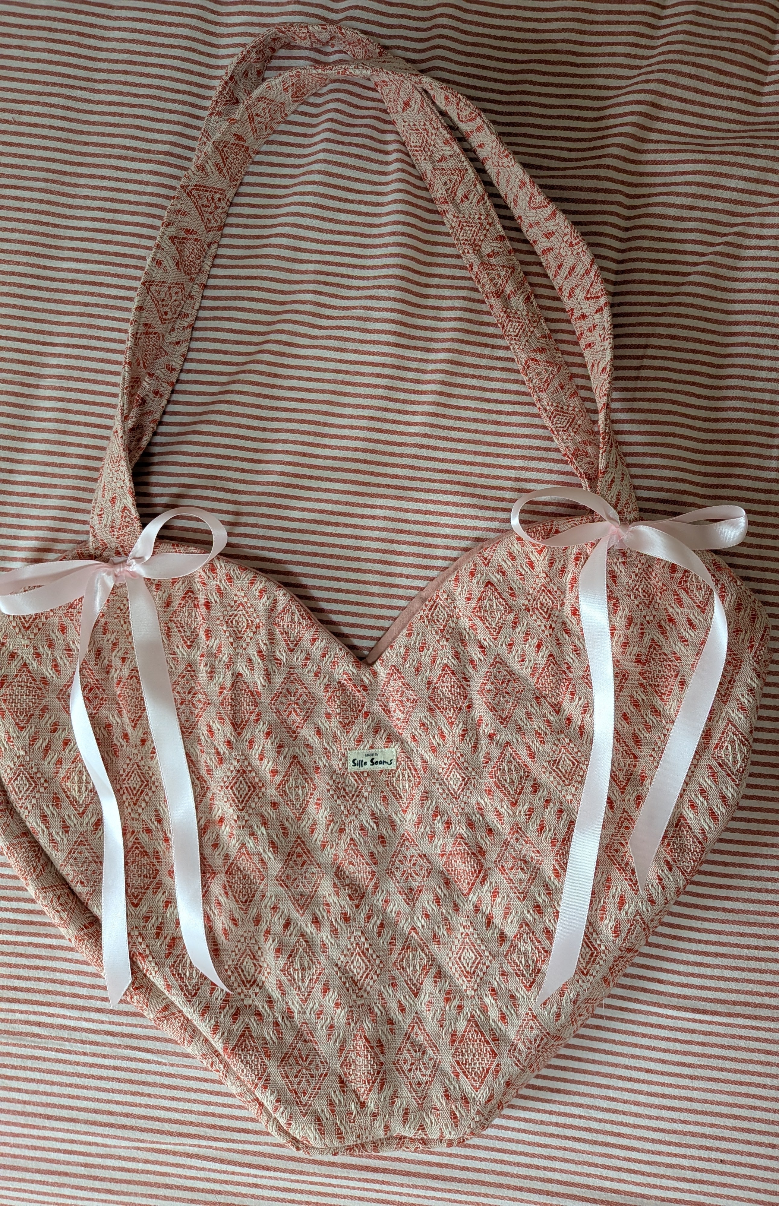 Quilted Heart Bow Bag
